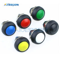 5Pcs 12mm PBS 33B Waterproof Momentary ON OFF Push Button Switch Mini Round Switch 1A 250V