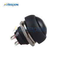 5Pcs 12mm PBS 33B Waterproof Momentary ON OFF Push Button Switch Mini Round Switch 1A 250V