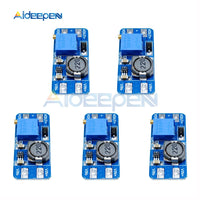 5Pcs MT3608 DC DC Step Up Converter Booster Power Supply Module Boost Step up Board MAX Output 28V 2A For Arduino