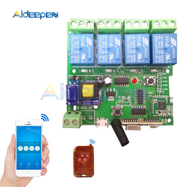 DC 5V 32V 4 Channel Wifi Relay Module Phone APP Wireless Remote