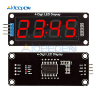 5pcs TM1637 4 Digit 0.56" RED LED Display Tube Decimal 7 Segments Clock Double Dots Module 0.56 inch For Arduino