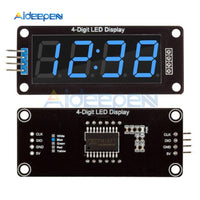 5pcs TM1637 4 Digit LED 0.56 Inch Display LCD Screen Tube 7 Segments Blue Display Clock Double Dots Module For Arduino Board