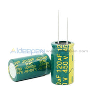 6.3V-450V High Frequency Low Impedance Aluminum Electrolytic Capacitor 450V 120Uf 10Pcs