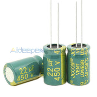 6.3V-450V High Frequency Low Impedance Aluminum Electrolytic Capacitor 450V 22Uf 10Pcs