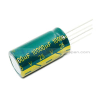 6.3V-450V High Frequency Low Impedance Aluminum Electrolytic Capacitor 25V 10000Uf 10Pcs