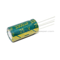 6.3V-450V High Frequency Low Impedance Aluminum Electrolytic Capacitor 25V 3300Uf 10Pcs