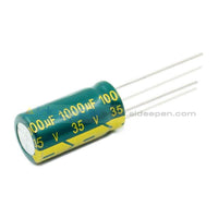 6.3V-450V High Frequency Low Impedance Aluminum Electrolytic Capacitor 35V 1000Uf 10Pcs