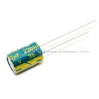 6.3V-450V High Frequency Low Impedance Aluminum Electrolytic Capacitor 35V 220Uf 10Pcs