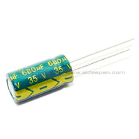 6.3V-450V High Frequency Low Impedance Aluminum Electrolytic Capacitor 35V 680Uf 10Pcs