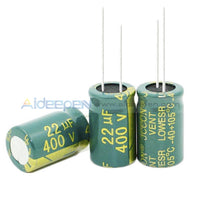 6.3V-450V High Frequency Low Impedance Aluminum Electrolytic Capacitor 400V 22Uf 10Pcs