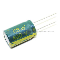 6.3V-450V High Frequency Low Impedance Aluminum Electrolytic Capacitor 400V 68Uf 10Pcs