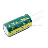 6.3V-450V High Frequency Low Impedance Aluminum Electrolytic Capacitor 50V 2200Uf 10Pcs