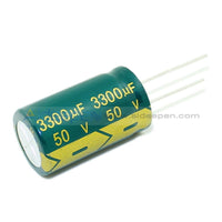 6.3V-450V High Frequency Low Impedance Aluminum Electrolytic Capacitor 50V 3300Uf 10Pcs