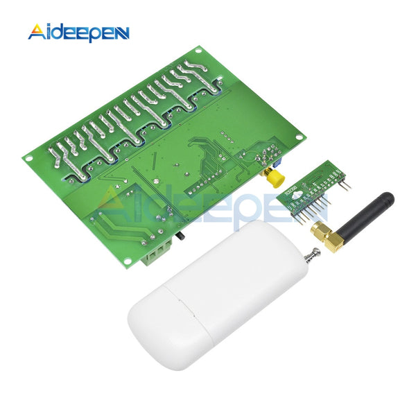 6 Channel Relay Module with Remote Control 110 240V RF Receiver 433MHz ...