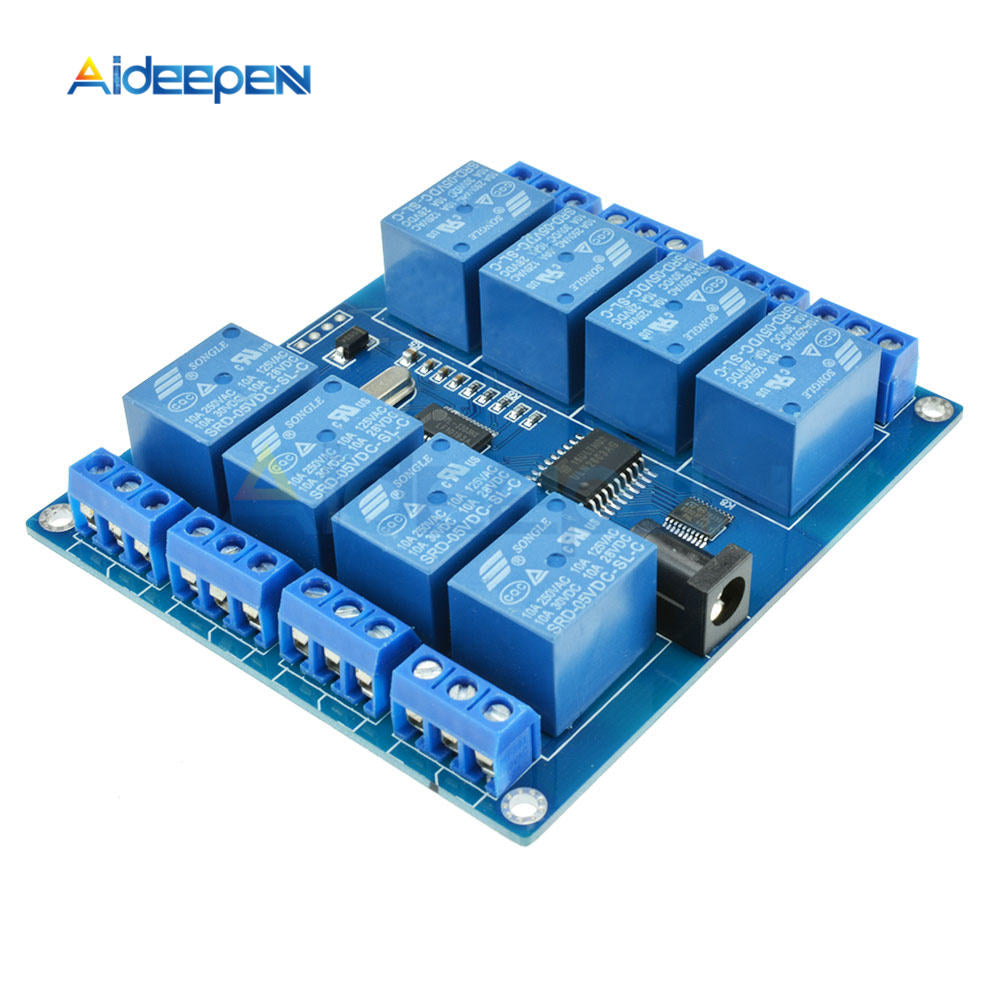 8 Channel 8 CH Relay Module Micro USB Board With Indicator PC Upper Co ...