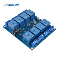 8 Channel 8 CH Relay Module Micro USB Board With Indicator PC Upper Computer ICSE014A Software Control DC 5V 10A