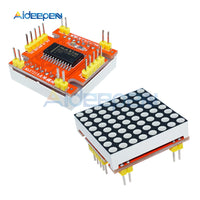 8x8 MAX7219 LED Dot Matrix Common Cathode Microcontroller Red Display Module Control 5V/3.3V for Arduino