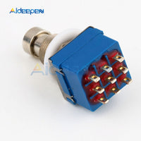 9 pin 3PDT Guitar Effects Pedal Box Stomp Foot Metal Switch True Bypass