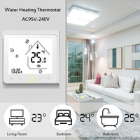 95~240V Smart Thermostat Temperature Controller for Water/Electric Floor Heating Water/Gas Boiler Works with Alexa Google Home on AliExpress