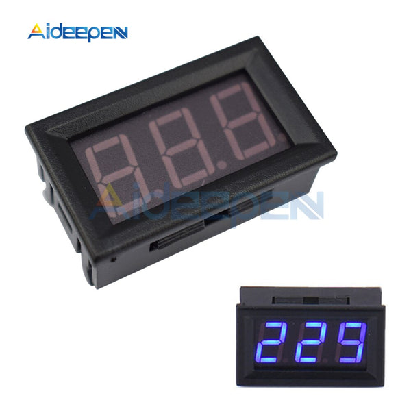 AC 70 500V 0.56" LED Digital Voltmeter Voltage Display 2 Wires 0.56 inch Voltage Meters Electrical Instruments Blue Display