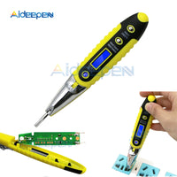 AC DC 12 250V Multifunction Digital Induction Test Pencil Screwdriver Electrical Tester With LED Light Voltage Detector Test Pen on AliExpress