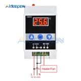 AC90 250V Guide Rail Temperature Controller Tester LED Digital Thermostat Thermoregulator Cool Heat Temperature Sensor 110V 220V on AliExpress