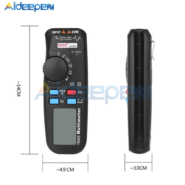 ADM92 Handheld Backlight Display Pen Type Digital Multimeter Auto Rang ...