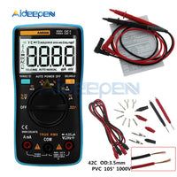 AN8008 Auto Range Digital Multimeter 9999 counts With Backlight AC/DC Ammeter Voltmeter Ohm Transistor Tester Multi Meter Black on AliExpress