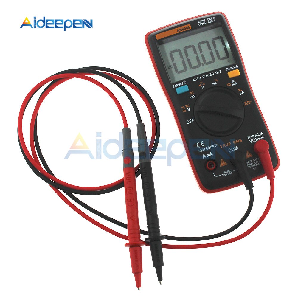 AN8008 Auto Range Digital Multimeter 9999 counts With Backlight AC/DC ...