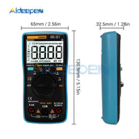 AN8008 Auto Range Digital Multimeter 9999 counts With Backlight AC/DC Ammeter Voltmeter Ohm Transistor Tester Multi Meter Black on AliExpress