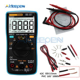 AN8008 Auto Range Digital Multimeter 9999 counts With Backlight AC/DC Ammeter Voltmeter Ohm Transistor Tester Multi Meter Black on AliExpress