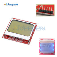 Blue Backlight LCD Display Module Adapter PCB Monitor for Nokia 5110 Screen 84*48 84x84 for Arduino DIY