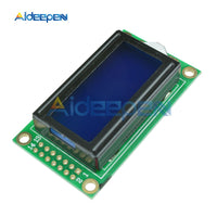 Blue/Yellow 0802 LCD Module 8 x 2 Character Display Screen 0802LCD Module 3.3V / 5V LED LCD Backlight for arduino Diy Kit
