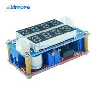 CC/CV Step Down Charge Module Digital Adjustable Receiver Charge Module Voltmeter Ammeter LED Drive Driver for Arduino Blue Red
