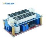 CC/CV Step Down Charge Module Digital Adjustable Receiver Charge Module Voltmeter Ammeter LED Drive Driver for Arduino Blue Red