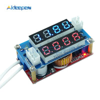 CC/CV Step Down Charge Module Digital Adjustable Receiver Charge Module Voltmeter Ammeter LED Drive Driver for Arduino Blue Red