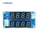 CC/CV Step Down Charge Module Digital Adjustable Receiver Charge Module Voltmeter Ammeter LED Drive Driver for Arduino Blue Red