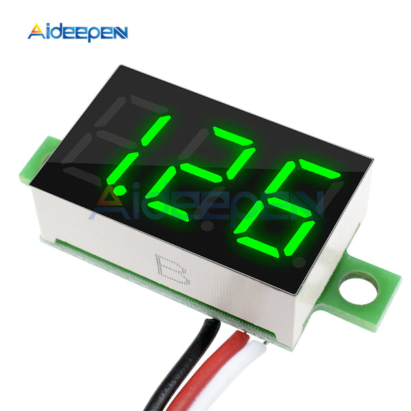 Voltmetro LED 0.36" DC 4-30V – Display Verde, 12V 24V, Due Fili, Auto Moto Bici - copertina