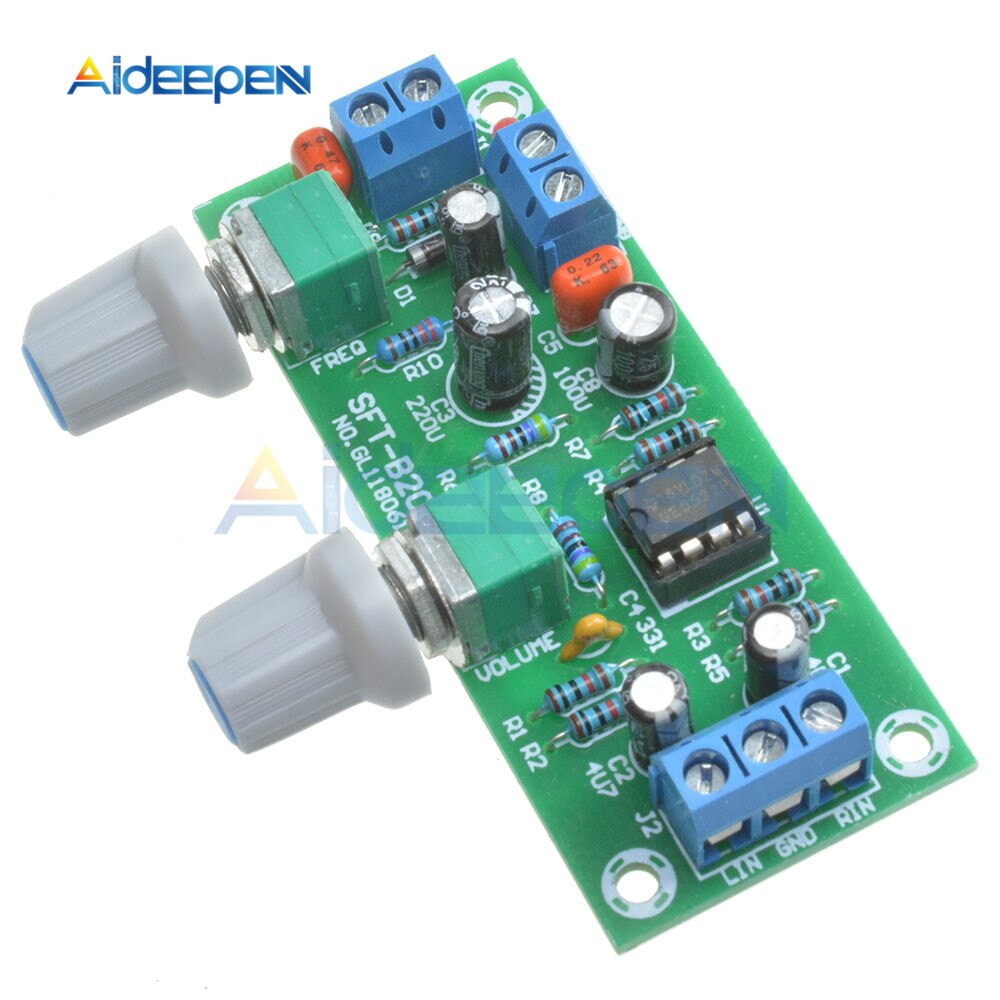DC 12V 24V Low pass Filter NE5532 Subwoofer Process Pre Amplifier Prea ...