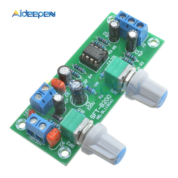 DC 12V 24V Low pass Filter NE5532 Subwoofer Process Pre Amplifier Preamp Board Electric Circuit Integrated Circuits