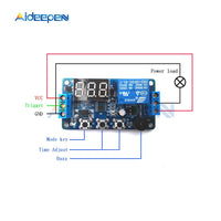 DC 12V Digital LED Display Time Delay Relay Module Board Control Timer Switch Trigger Cycle Module with Car Buzzer PLC Automatio