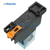 DC 12V Power Relay LY2NJ Socket Base 220V AC Coil Miniature Relay DPDT 8 Pins 10A 240VAC LY2 HH62P LY2 JQX 13F with PTF08A
