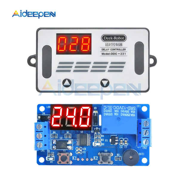 DC 12V Time Delay Relay DDC 231 Time Relay Programmable Timing Relay Control Switch PNP sensor Trigger PLC Automation Car Buzzer