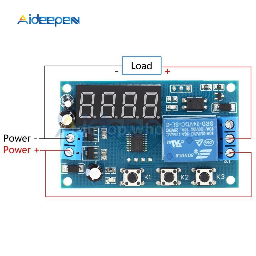 DC 24V LED Light Digital Time Delay Relay Timer Delay Switch Circuit B ...