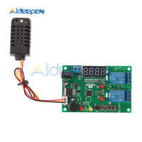 DC 5 24V LED Digital Temperature Humidity Controller Control Module Thermal Regulator Relay Hygrometer Thermometer AM2301 Sensor