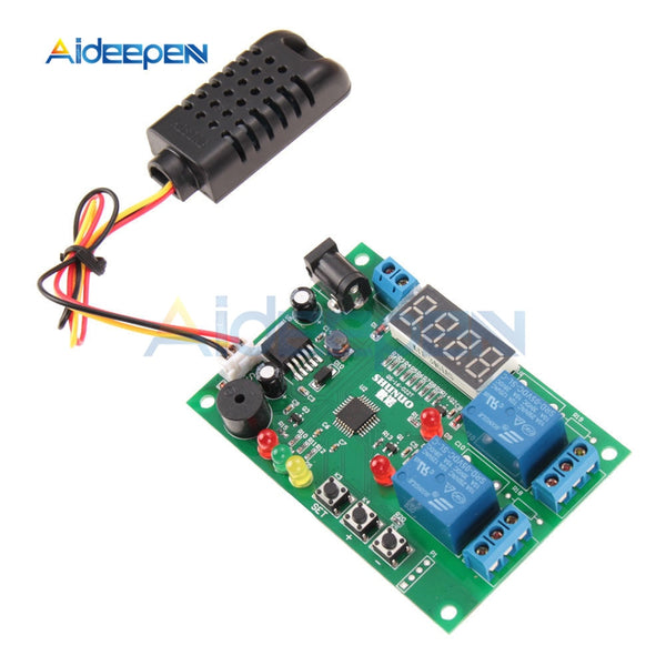 DC 5 24V LED Digital Temperature Humidity Controller Control Module Thermal Regulator Relay Hygrometer Thermometer AM2301 Sensor