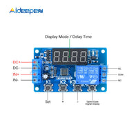 DC 5V 12V 24V 10A Adjustable Time Delay Relay Module LED Digital Timming Relay Timer Delay Trigger Switch Timer Control Switch