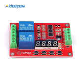 DC 5V 12V 24V 2 Channel Multi Function Relay Module Time Delay Relay Self Lock Cycle Timing Relay Module Timer Control Switch on AliExpress