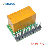 DC 5V/12V DPDT Double Pole Double Throw Relay Module Polarity Reversal Switch Board for Stereo Audio Motor Polarity reversal PLC