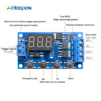 DC 5V 30V Dual MOS Time Delay Relay High Level Trigger LED Digital Display Cycle Time Timer Delay Switch Circuit 12V 24V 0 999